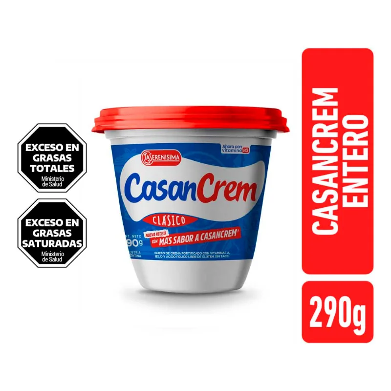 Queso Casancrem Clasico 290g Queso Crema Clásico Casancrem 290gr