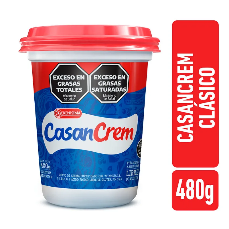 Queso Crema Clásico Casancrem 480 Gr