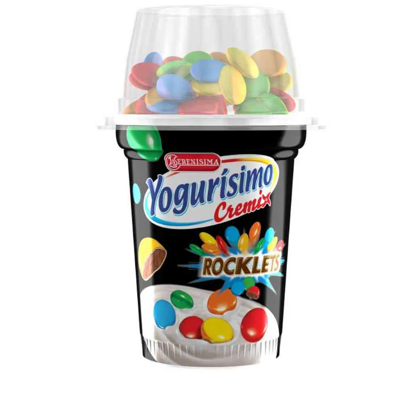 Yogur Yogurísimo Crunch Con Capuchon Rocklets X 165 Grs Yogurt Entero Yogurt ísimo Crunch Con Capuchón Rocklets 165 Gr