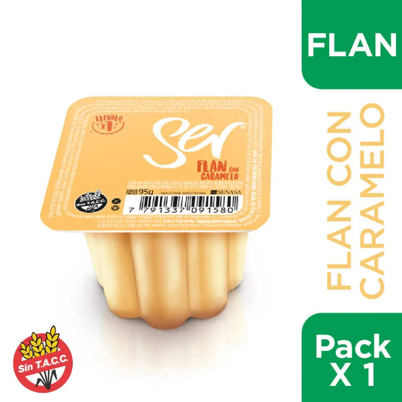 Flan Con Caramelo Ser X 95grs Flan Ser Tentacion 95 Gr