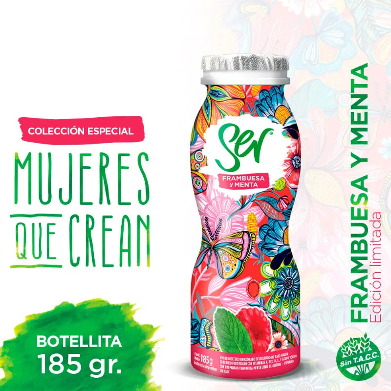 Yogur Ser Libre Fortificado Bot 185 Gr - Frambuesa - Menta Yogur Ser Libre Fortificado Frambuesa Menta 185 Gr