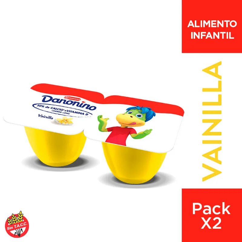 Alimento Lácteo Danonino Vainilla Maxi 2x80,5 Gr