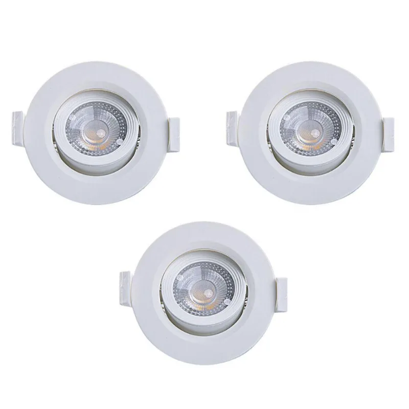 Kit 3 Spot Led De Embutir Redondo 6500k Taschibra 5w