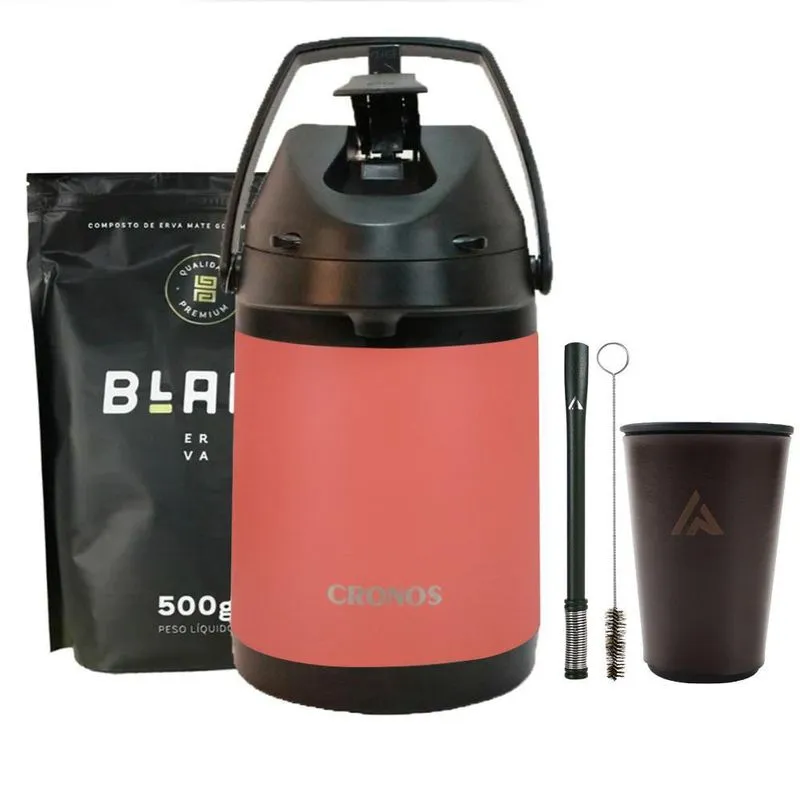 Kit Tereré Azarte Couro Marrom / Cronos Laranja Bomba Verde