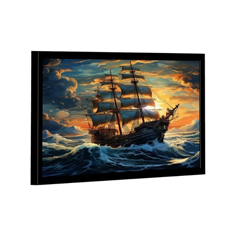 Quadro Navio Caravela -- Br Artes