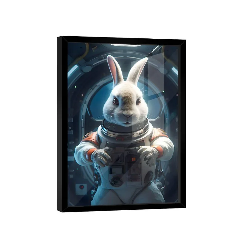Quadro Coelho Astronauta -- Br Artes