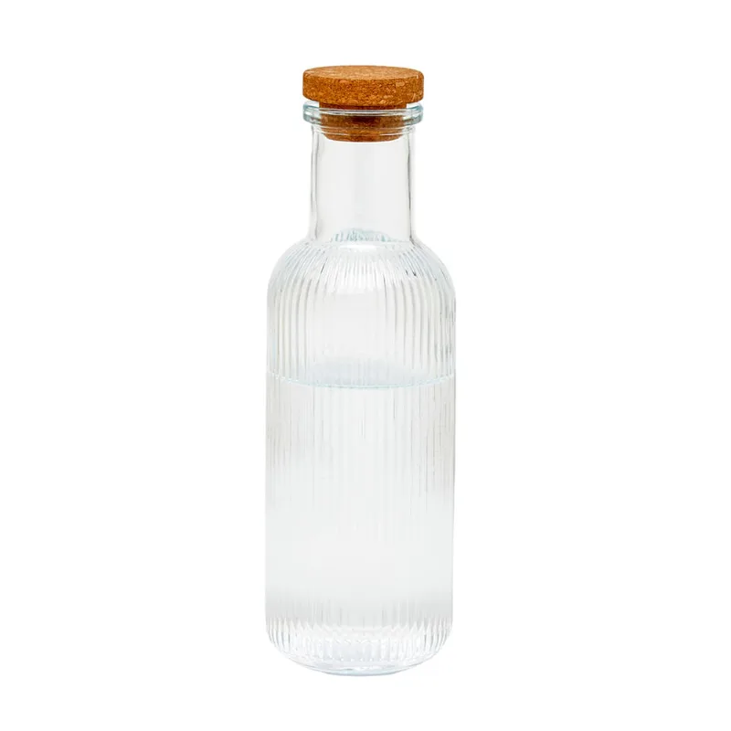 Botella Vidrio Con Tapa Corcho 1 L Plus Market