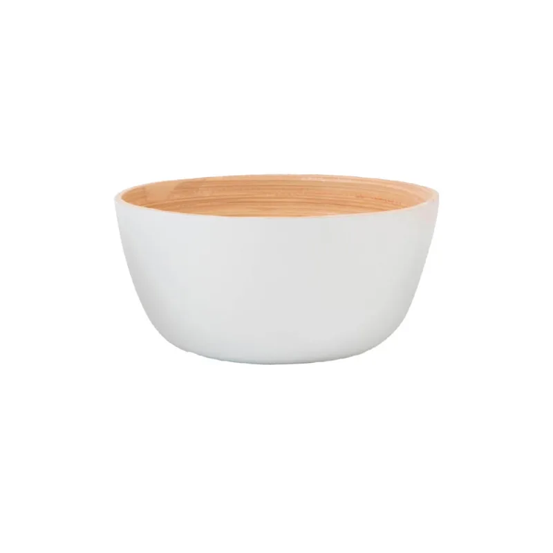 Ensalara Mediana Bambú 20cm Blanco X1