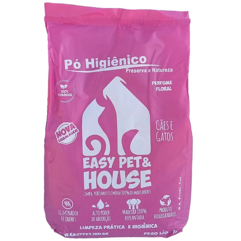 Pó Higiênico 1 Kg Elimina Odor Seca Xixi Fezes Lixo Floral
