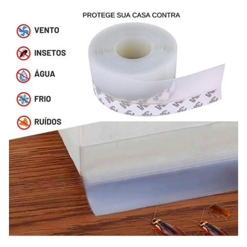 Veda Porta Adesivo - Bloqueia Poeira E Insetos - 2m