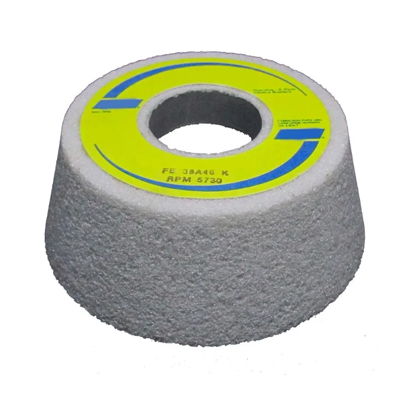 Rebolo Copo Cônico Branco Para Retífica 4 X 2 X 31,75mm