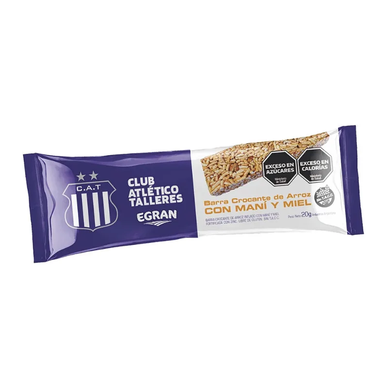 Barra de Cereal Sabor Maní y Miel 20 Grs Egran