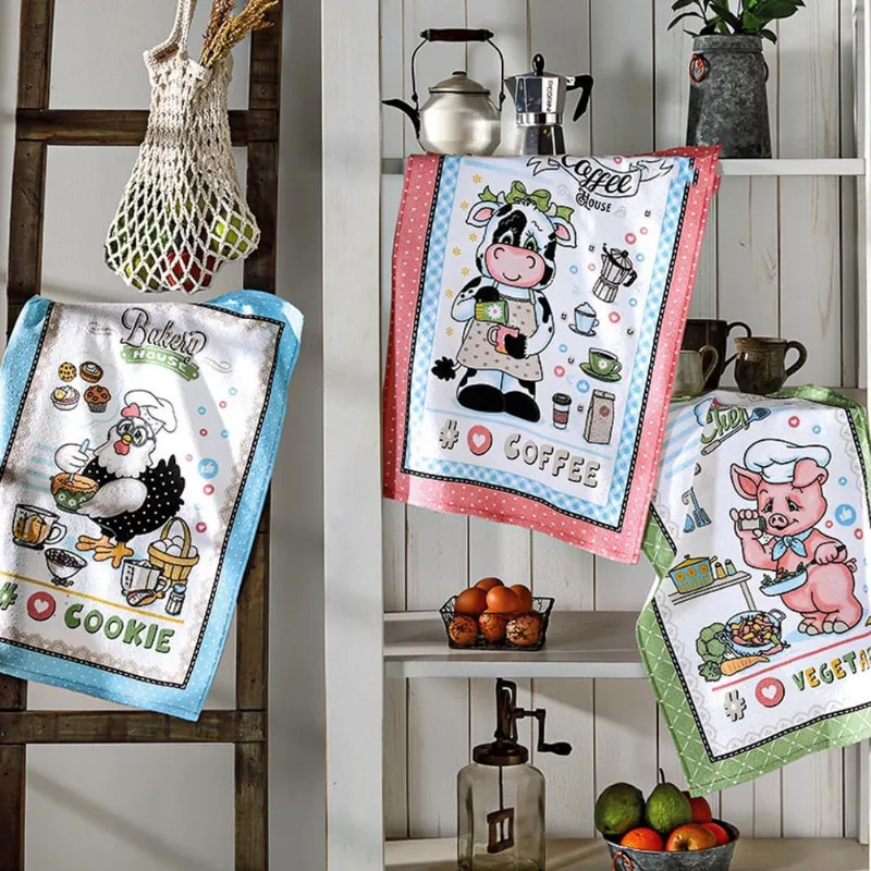Kit 3 Pano Copa Prato Cozinha Dohler 100% Algodão Cozinheiro