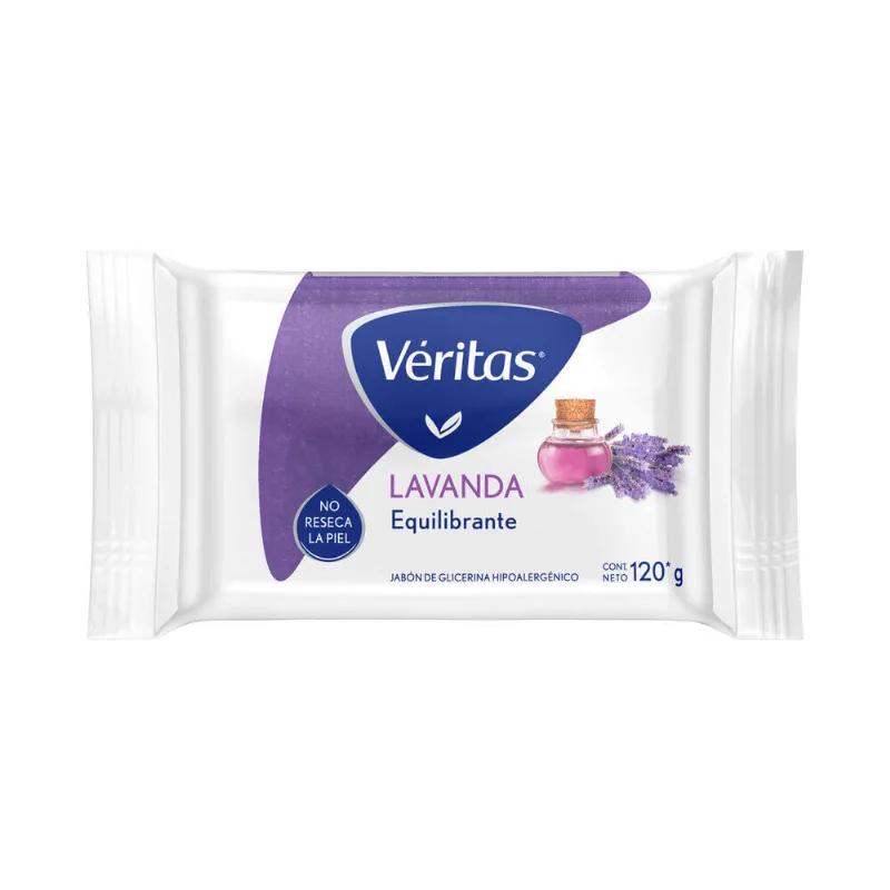 Jabón de glicerina equilibrante Véritas 120 g.