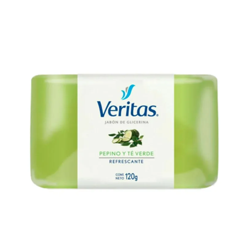 Jabón de glicerina Veritas pepino y té 120 g.