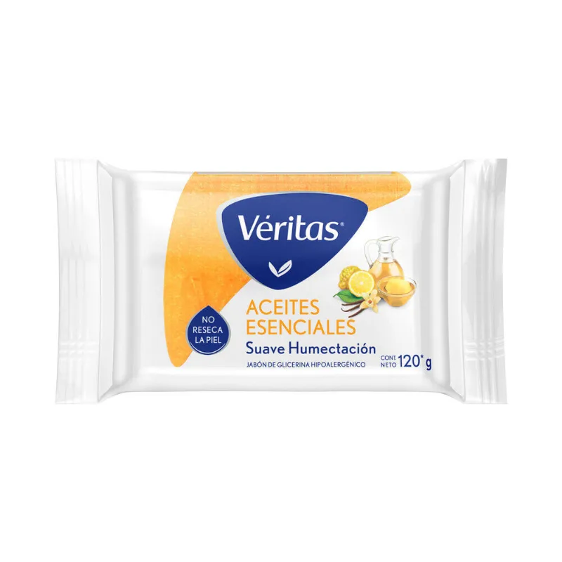 Jabón de glicerina aceites esenciales Véritas 120 g.