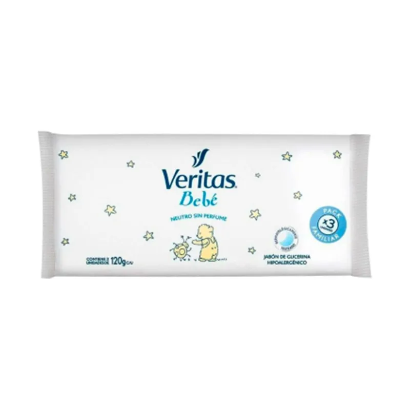 Jabón de tocador Veritas glicerina bebé 120 g.