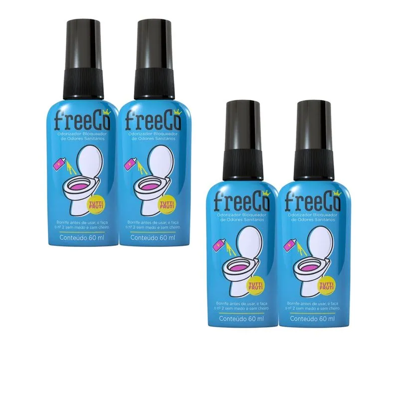 Kit C4 Odorizador FreeCo Tutti Frutti Sanitário – Free Brands