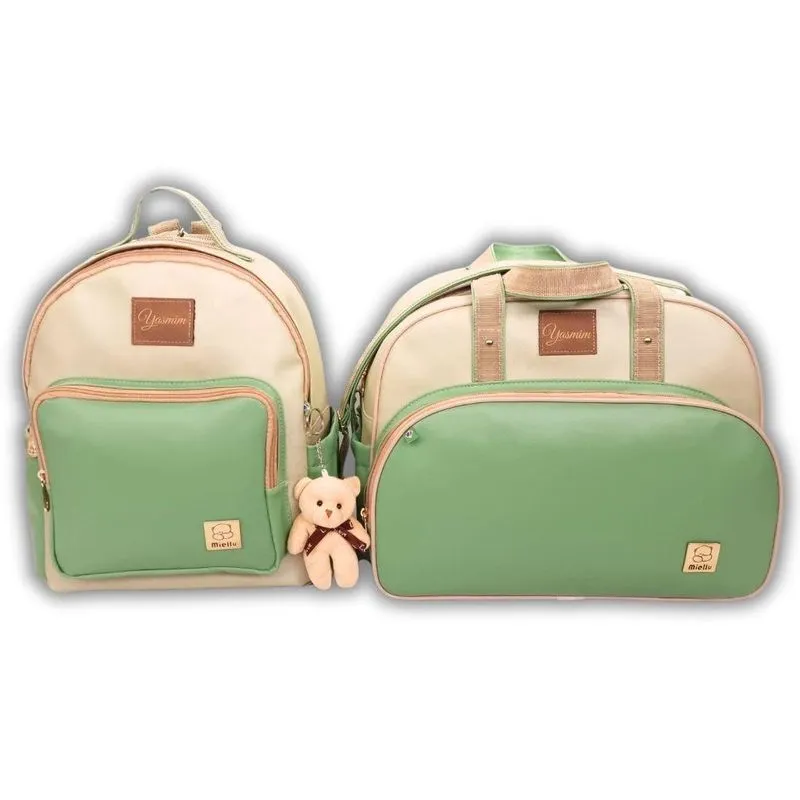 Kit Candy Bolsa Grande Maternidade Bebe + Mochila E Trocador
