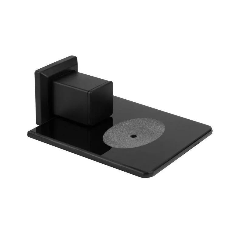 Saboneteira Vidro Porta Sabonete De Parede Inox Preto Fosco