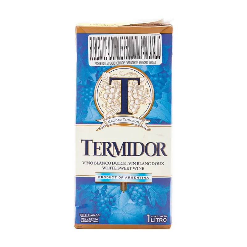 VINO BLANCO DULCE CAJA TERMIDOR 1000 ml VINO BLANCO DULCE CAJA TERMIDOR 1000 Mililitro