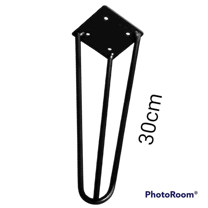 Pé De Ferro Hairpin Legs 30cm Preto Medcombo