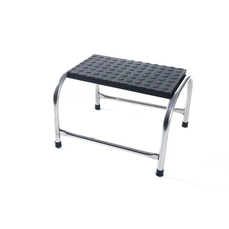 Escada Escadinha Maca 1 Degrau Metálica Auxiliar Inox