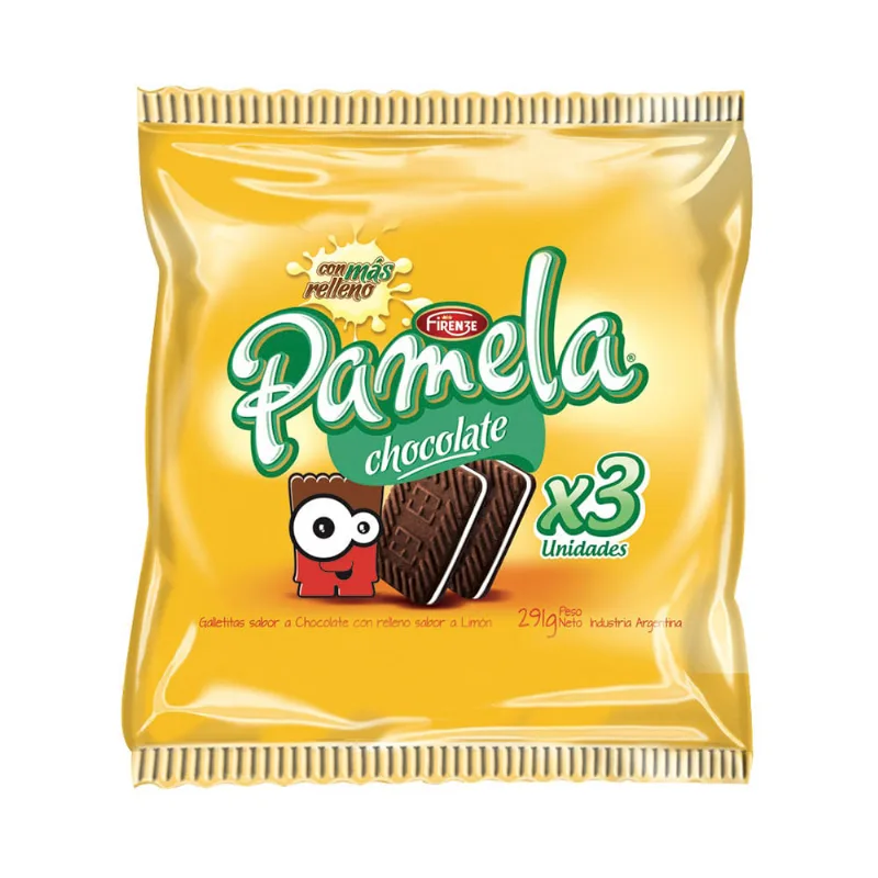 Galletitas Rellenas Sabor Chocolate y Limón 290 Grs Firenze Galletitas Rellenas Pamela Chocolate Firenze 290 Gr