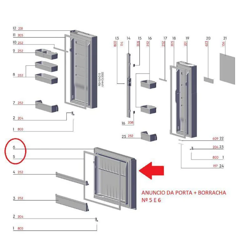 Porta Freezer Preta Geladeira Electrolux Im8B A24800511