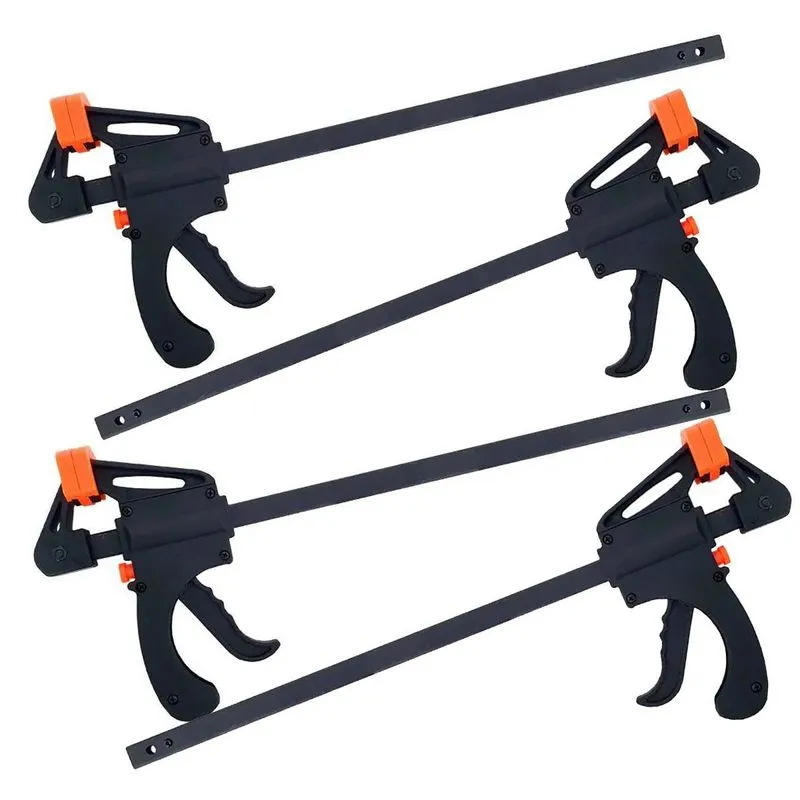 Kit 4 Grampos Sargento De Aperto Rápido 12 Pol. Haste Grossa