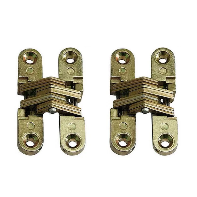 Kit 2 Dobradiça Invisível 70Mm Cruz Para Portas Interna