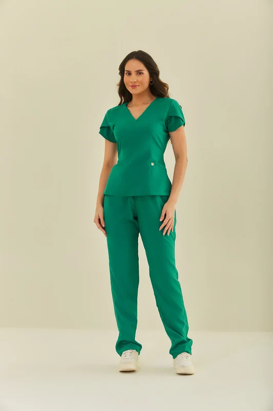 Scrub Feminino Julia VERDE ESCURO2 / 50/5G