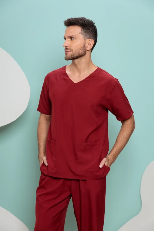 Scrub Masculino Bruno VINHO / 46/GG