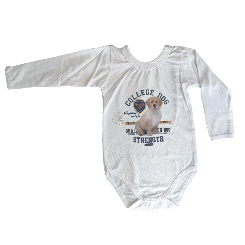 Body Manga Longa Mini Mix College Dog Gbaby - M