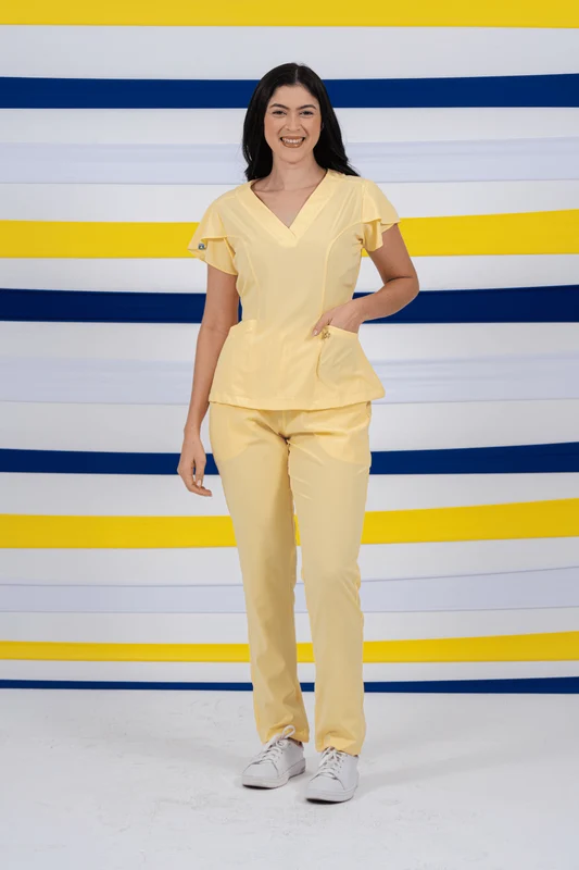 Scrub Feminino Julia Premium AMARELO / 42/G