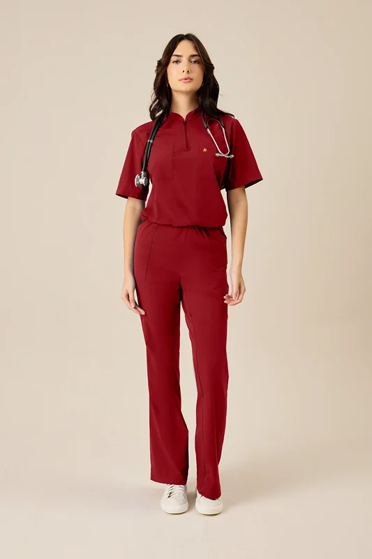 Scrub Feminino Yara VINHO / 44/GG