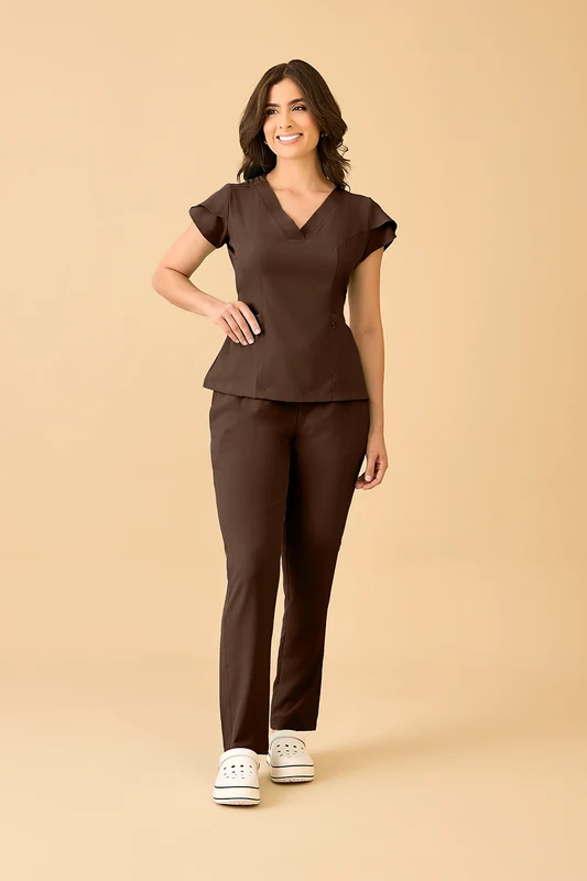 Scrub Feminino Julia Premium CHOCOLATE / 38/P