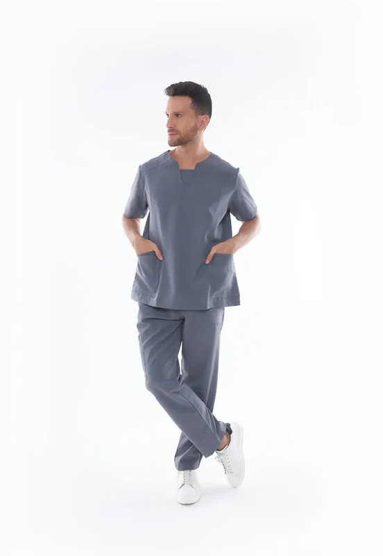 Scrub Masculino Josue CINZA TITANIO / 44/G