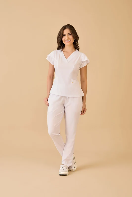 Scrub Feminino Julia Premium BRANCO / 34/XPP