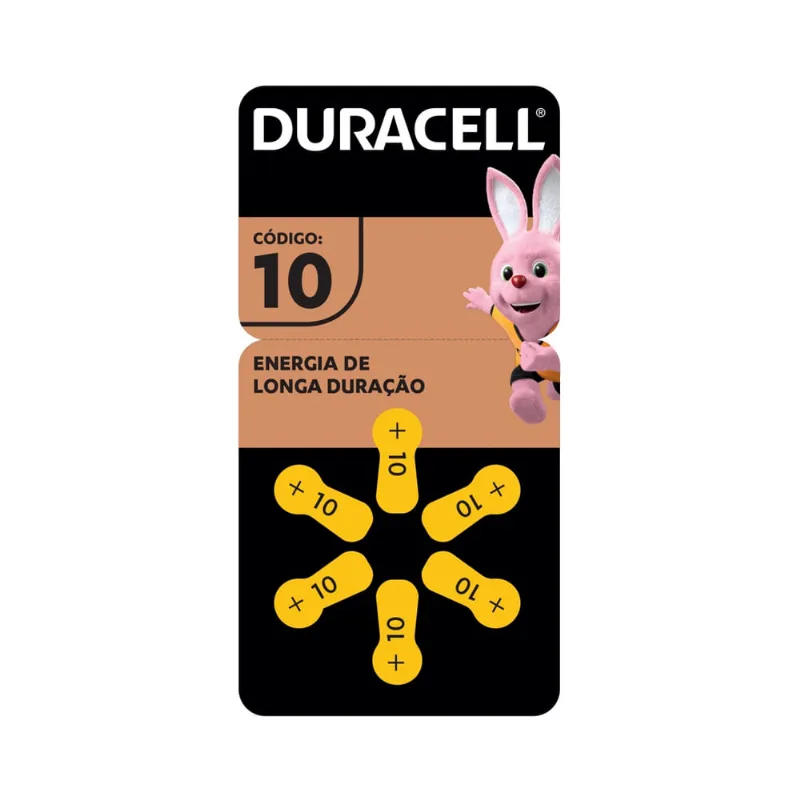 Kit com 6 Pilha Duracell Auditiva 10 com 6 Unidades cada
