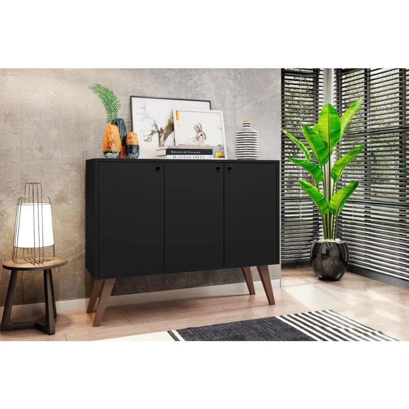 Aparador Buffet 3 Portas Brienza Preto