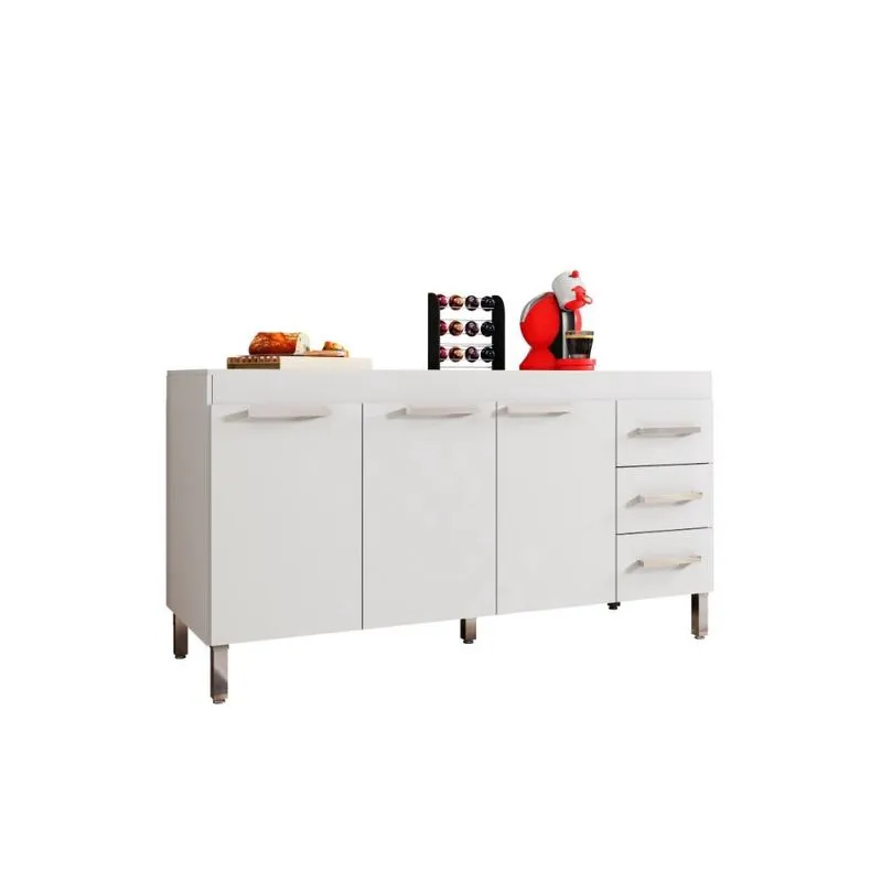 Balcao de Cozinha Dinamarca Branco Brienza