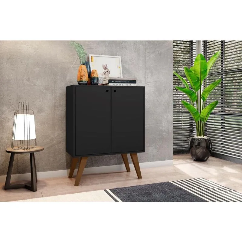 Aparador Buffet 2 Portas Preto Brienza