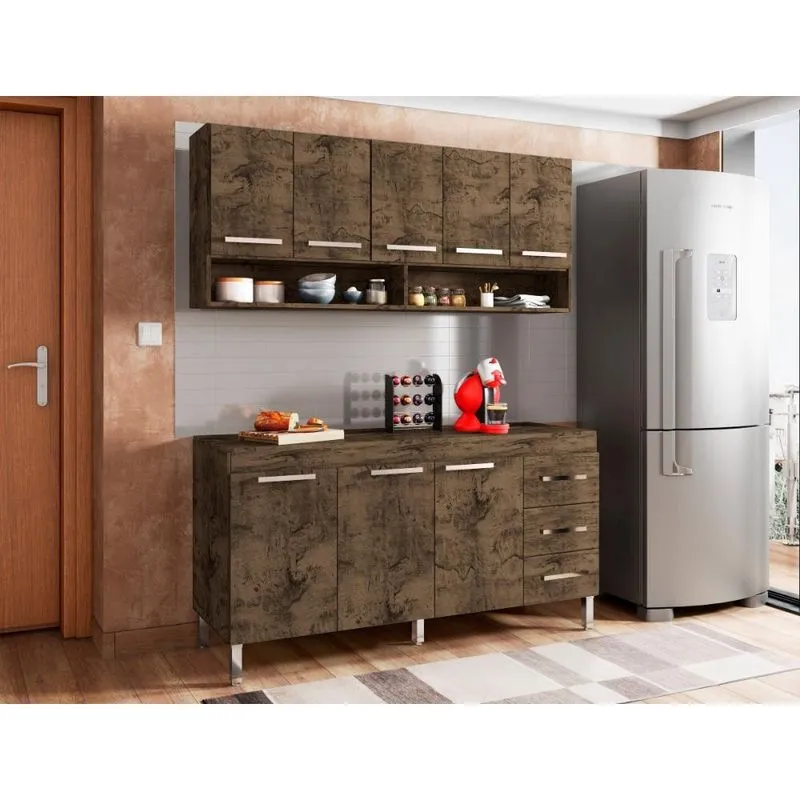 Conjunto de Cozinha Grecia Castani Casa Moderna