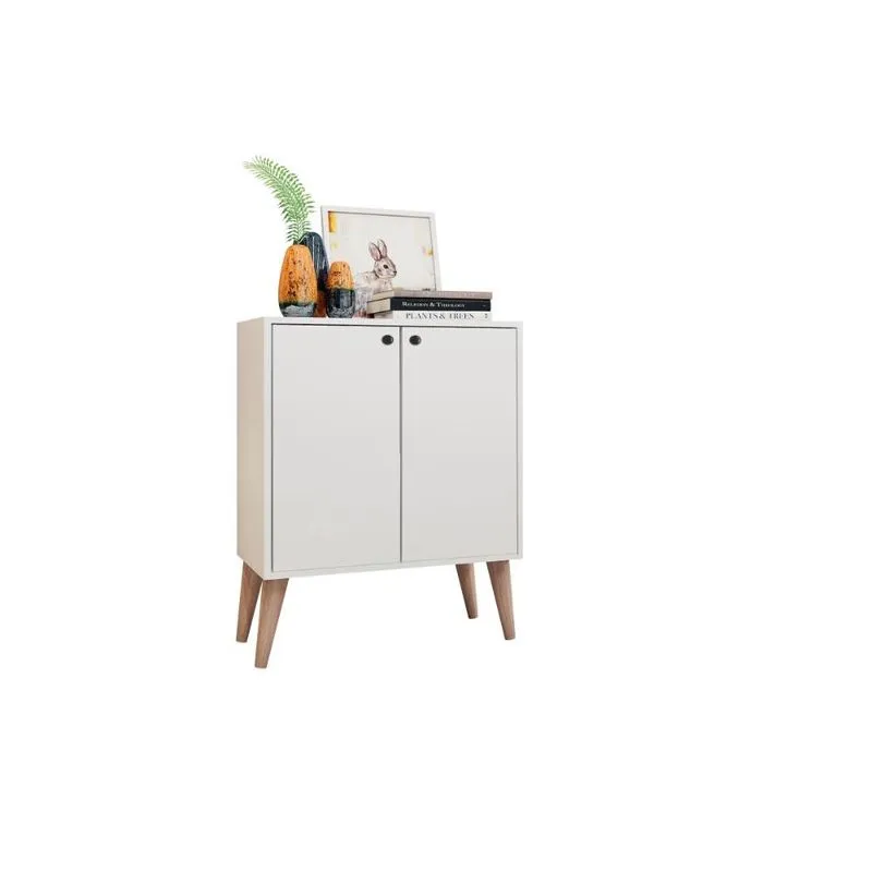 Balcão Aparador Buffe Retro 2Pts Branco Equador Casa Moderna