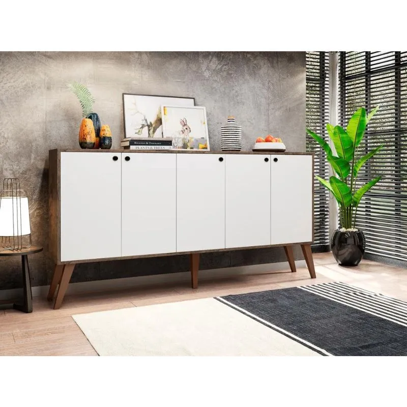 Balcao Aparador Retro 5 Portas San Marino Castani Casa Moderna