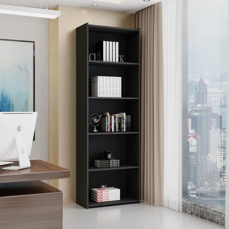 Livreiro Multiuso Suiça Preto Casa Moderna
