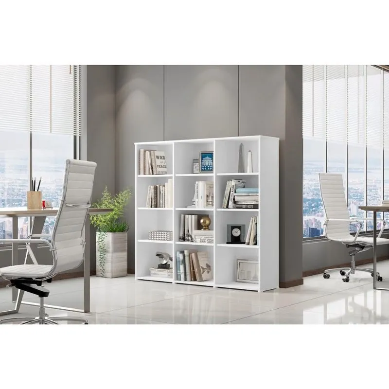 Livreiro Multiuso 9 Prateleiras Trinidad Branco Casa Moderna