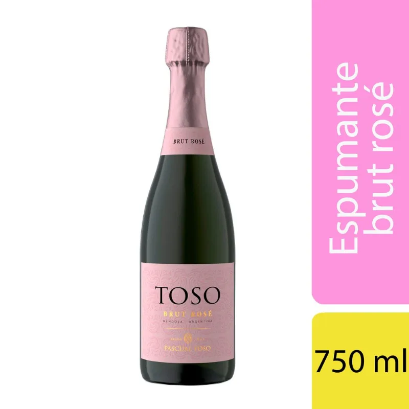 Espumante Pascual toso brut rose en botella 750 cc.