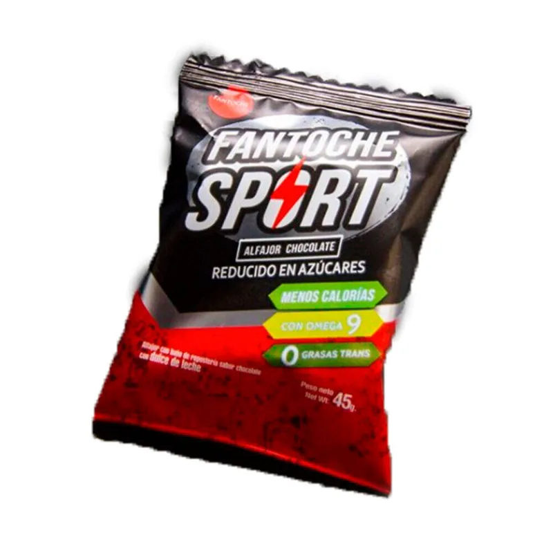 Alfajor chocolate Fantoche sport 45 g. x 6 uni